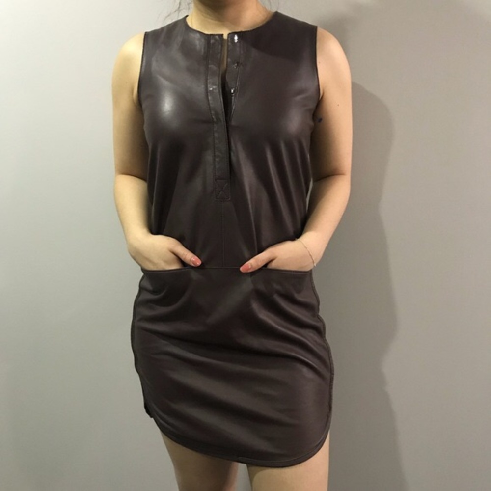 Rebecca Taylor Leather Sheath Dress